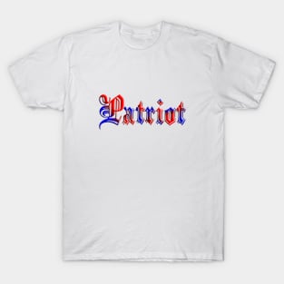 Red and Blue PATRIOT Design T-Shirt